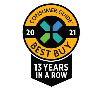 Consumer Guide® Best Buy Award Winner for 13 Years